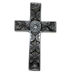 Beautiful Wall Hanging Pewter Cross Decor 10” x 6”